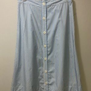 a new day Blue and White Striped A-Line Skirt